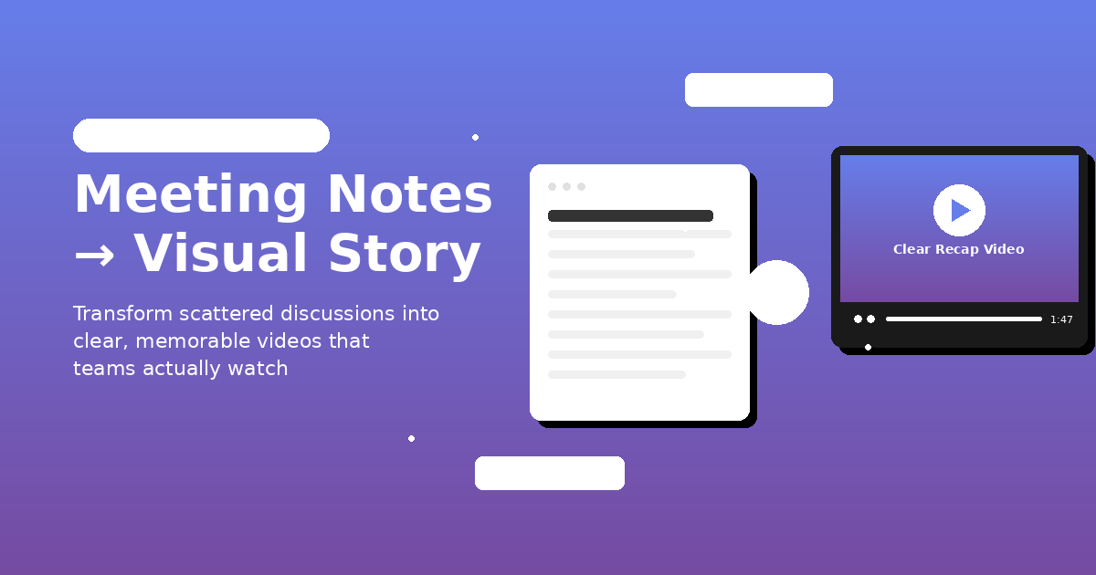Turn Meeting Notes into a Clear AI Video