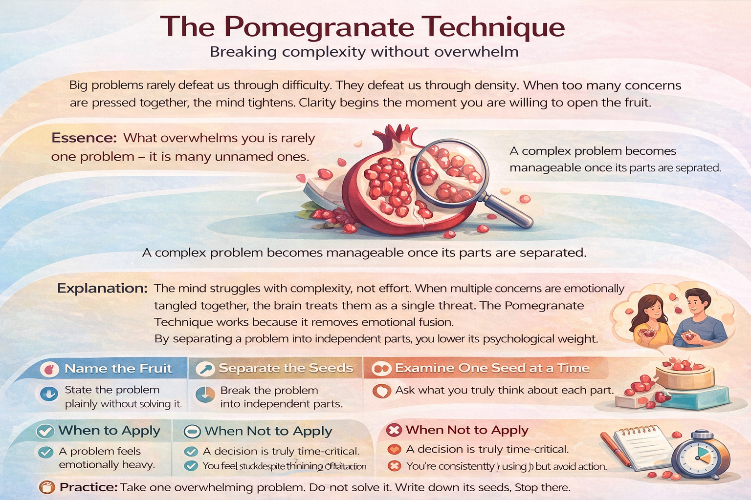 The Pomegranate Technique